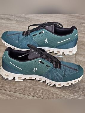 B9 On Cloud X Mens Size 9.5M Blue Green Gym Running Comfort Walking Sneakers